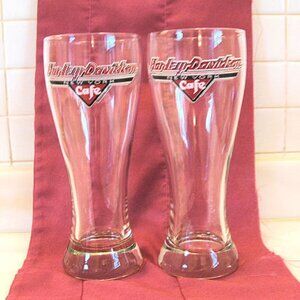HARLEY CAFE GLASSES, H-D SHOT GLASS COLLECTABLE, NEW YORK CAFE